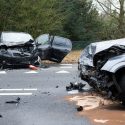 severe damage after car crash