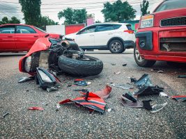 scene of motorcycle wreck