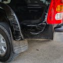 scraped-up truck