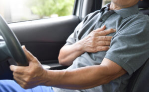 Car driver wondering if a car accident can cause atrial fibrillation